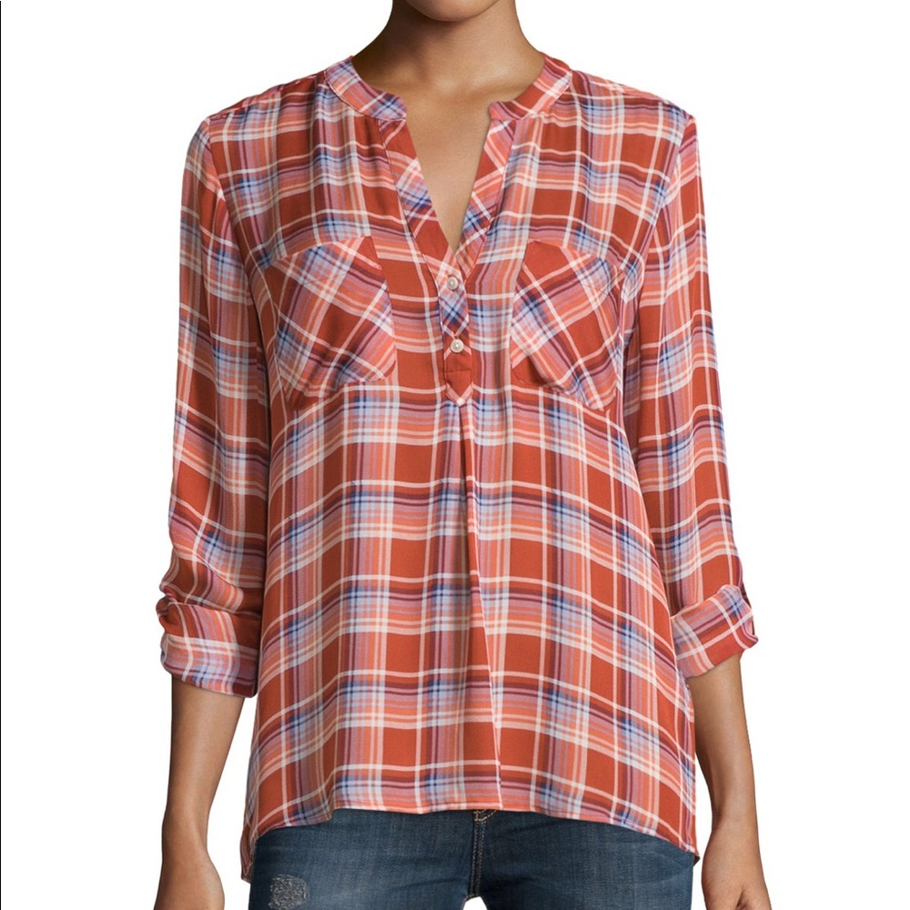 Joie Silk Plaid Blouse *LIKE NEW!*